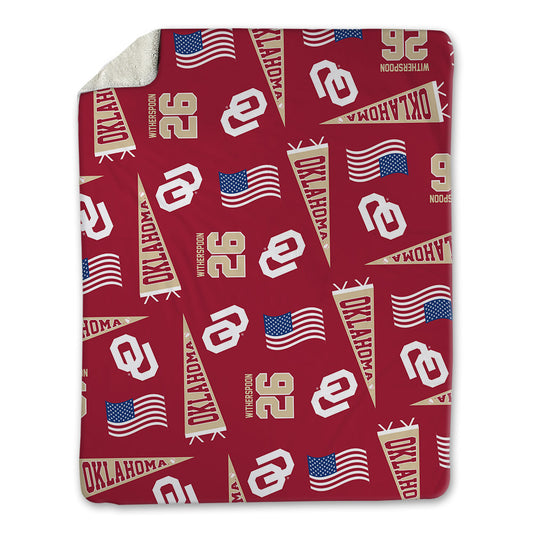 Oklahoma - NCAA Baseball : Kyson Witherspoon - Blanket-0