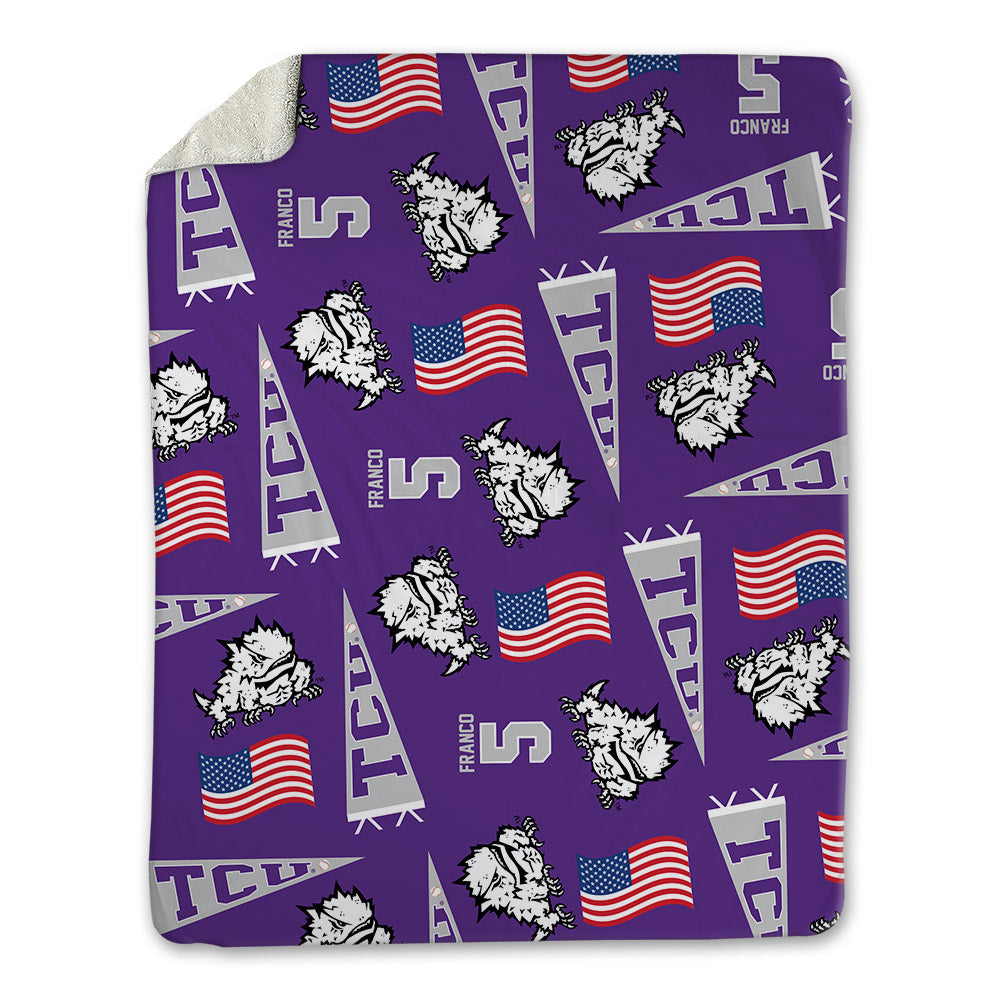 TCU - NCAA Baseball : Lucas Franco - USA Blanket-0