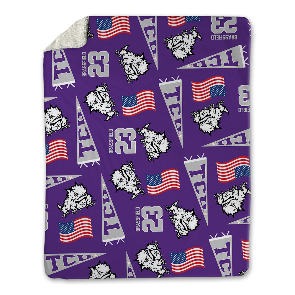 TCU - NCAA Baseball : Mason Brassfield - USA Blanket-0