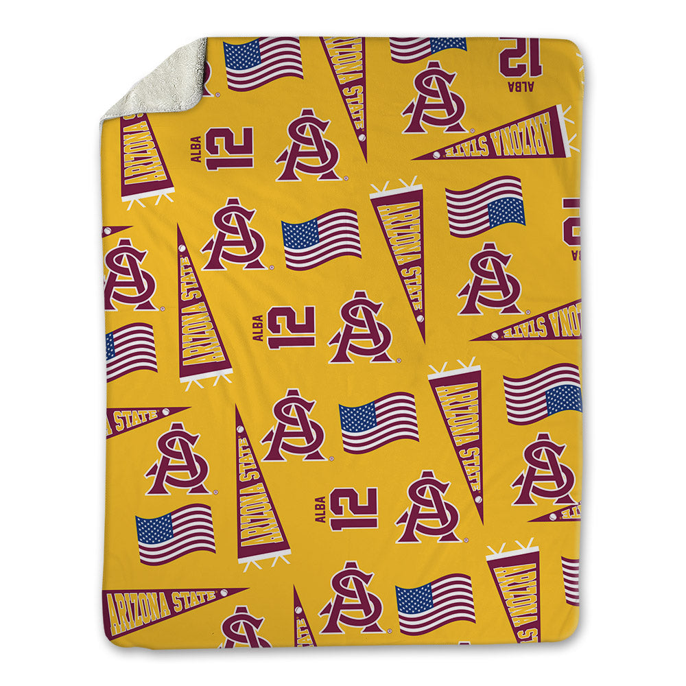 Arizona State - NCAA Baseball : Jaden Alba - USA Blanket-0
