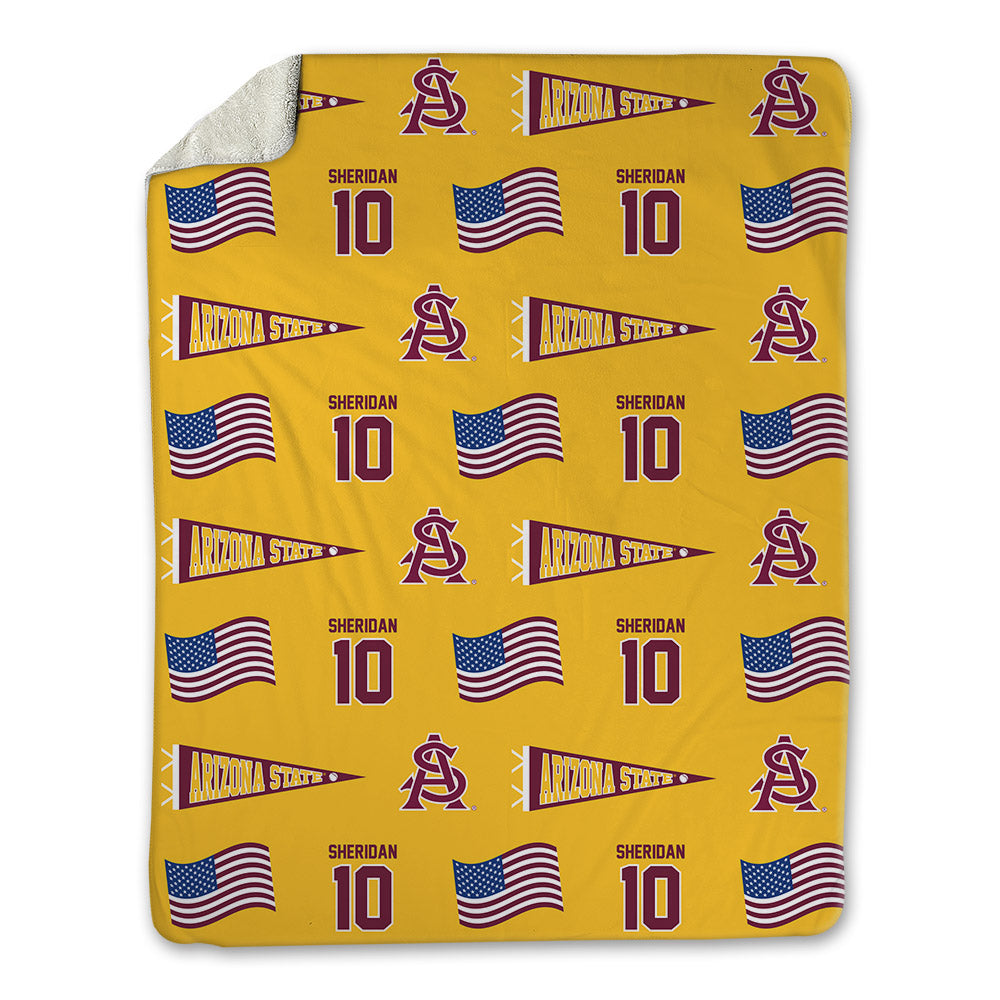Arizona State - NCAA Baseball : Caden Sheridan - USA Blanket-0