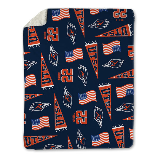 UTSA - NCAA Baseball : Garrett Gruell - USA Blanket-0