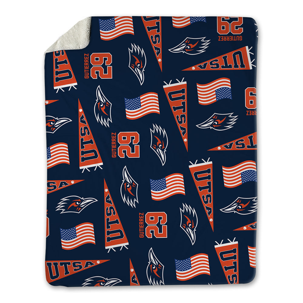 UTSA - NCAA Baseball : Christopher Gutierrez - USA Blanket-0