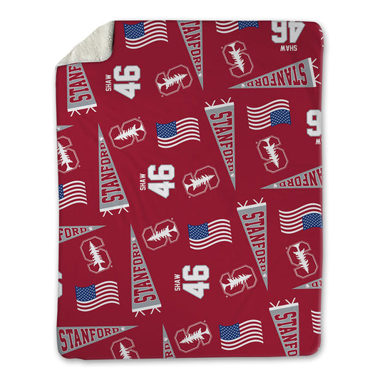 Stanford - NCAA Baseball : Andrew Shaw - USA Blanket-0