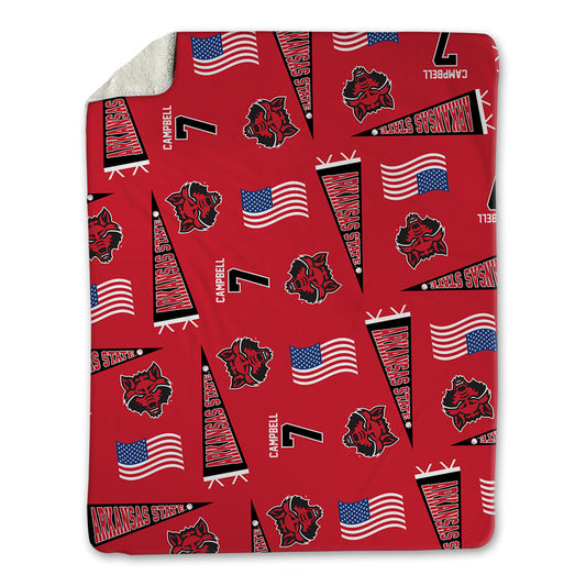 Arkansas State - NCAA Baseball : Cason Campbell - USA Blanket-0