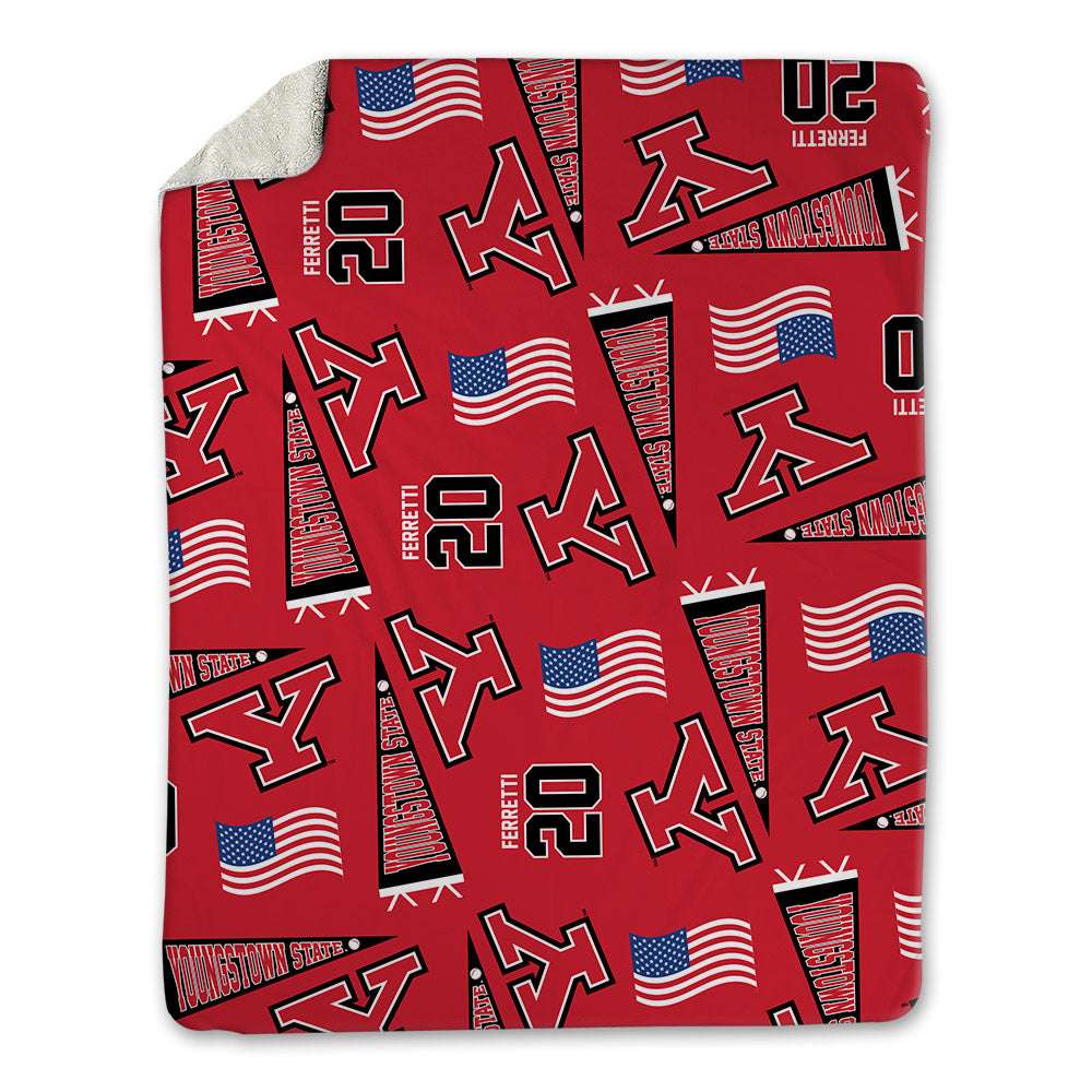 Youngstown State - NCAA Baseball : Jake Ferretti - USA Blanket-0