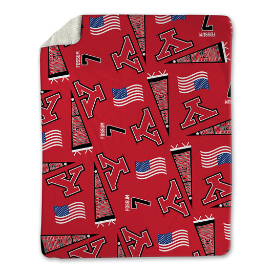 Youngstown State - NCAA Baseball : Kyle Fossum - USA Blanket-0