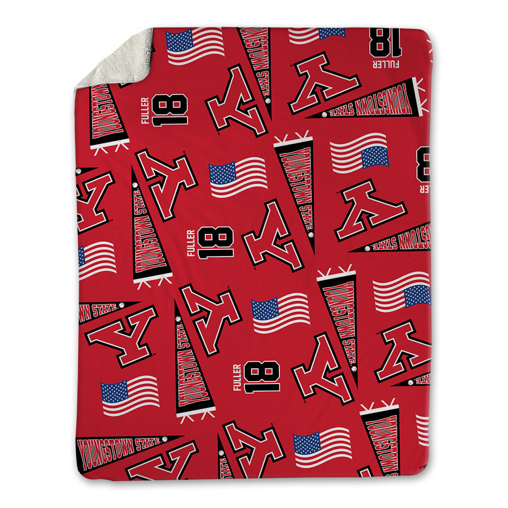 Youngstown State - NCAA Baseball : Evan Fuller - USA Blanket-0