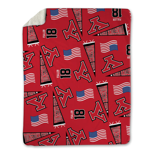 Youngstown State - NCAA Baseball : Evan Fuller - USA Blanket-0