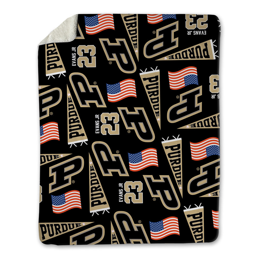 Purdue - NCAA Baseball : Jarvis Evans Jr - USA Blanket-0