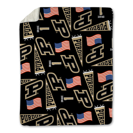 Purdue - NCAA Baseball : Dylan Drake - USA Blanket-0