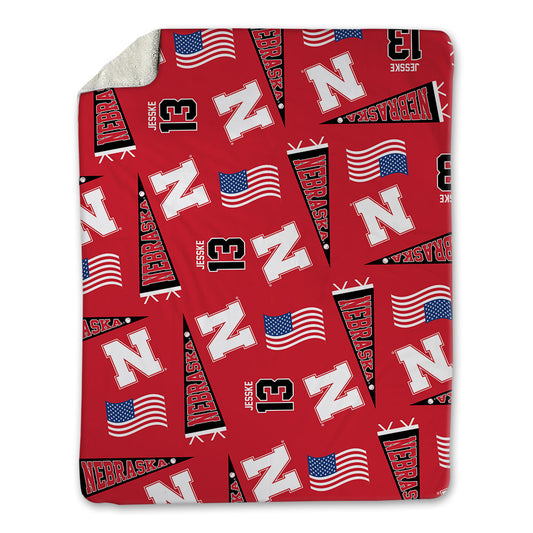 Nebraska - NCAA Baseball : Will Jesske - USA Blanket-0