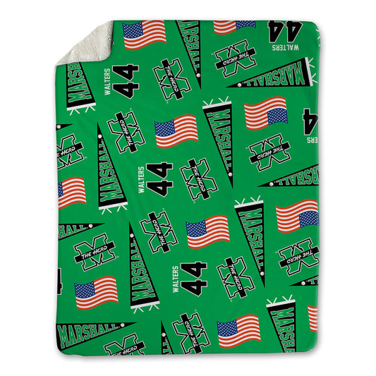 Marshall - NCAA Baseball : Carter Walters - USA Blanket-0