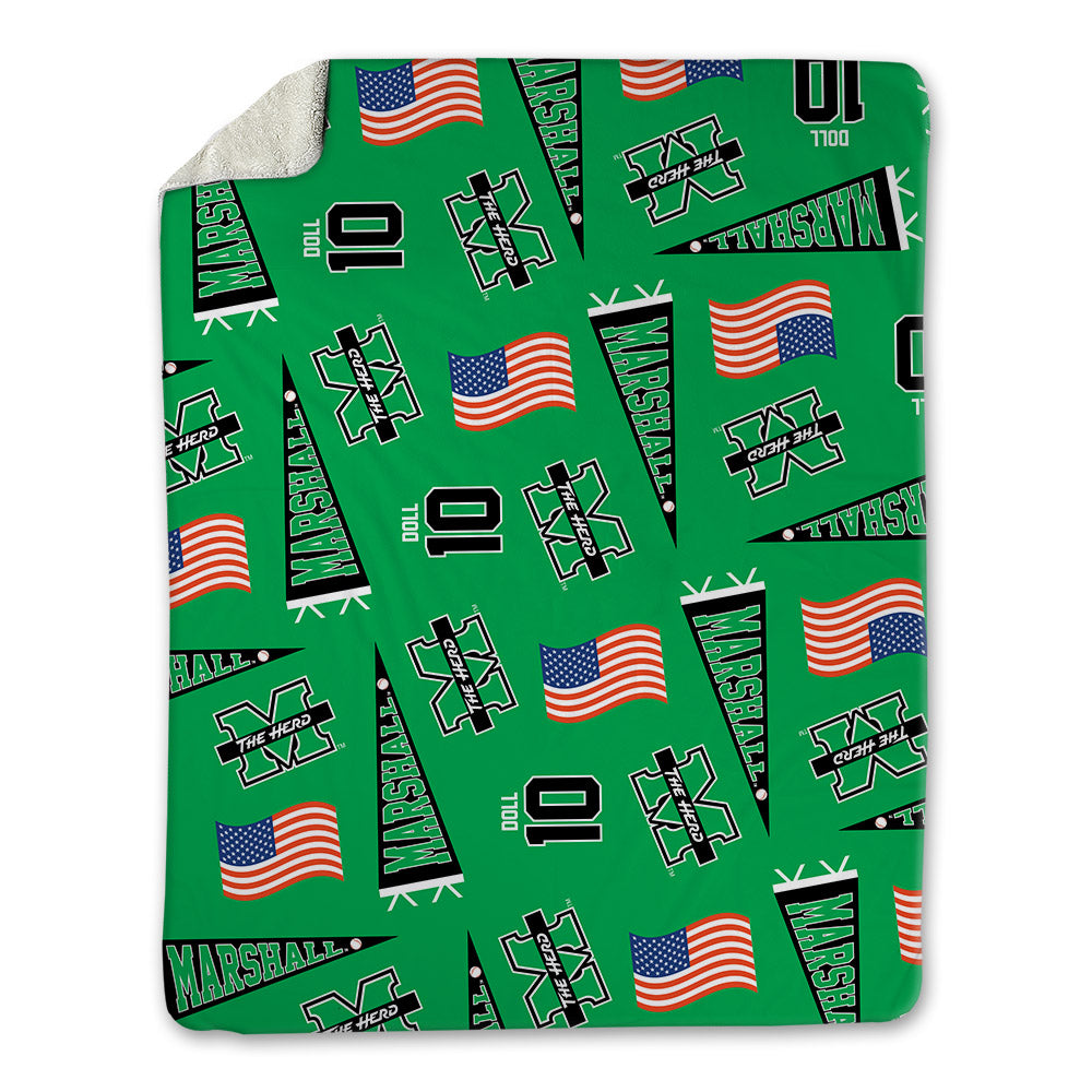 Marshall - NCAA Baseball : Landen Doll - USA Blanket-0
