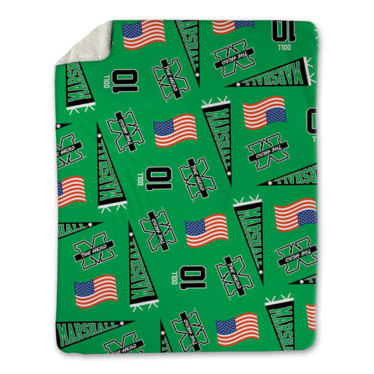 Marshall - NCAA Baseball : Landen Doll - USA Blanket-0
