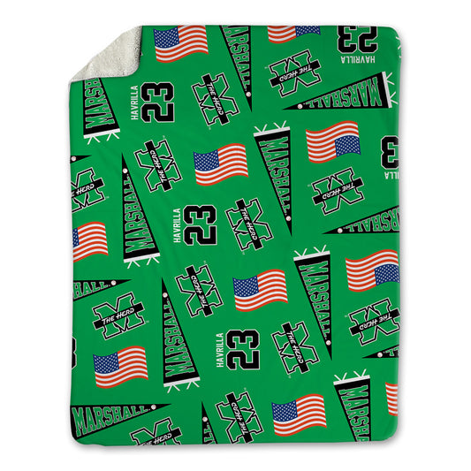 Marshall - NCAA Baseball : AJ Havrilla - USA Blanket-0