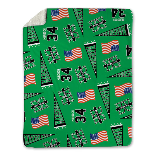 Marshall - NCAA Baseball : Ethan Murdoch - USA Blanket-0