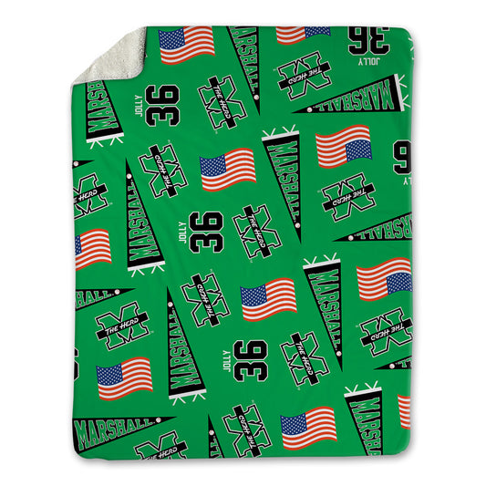 Marshall - NCAA Baseball : Grant Jolly - USA Blanket-0