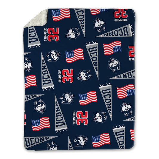 UConn - NCAA Baseball : Austin Trumpour - USA Blanket-0