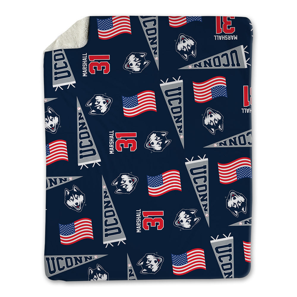 UConn - NCAA Baseball : Jackson Marshall - USA Blanket-0