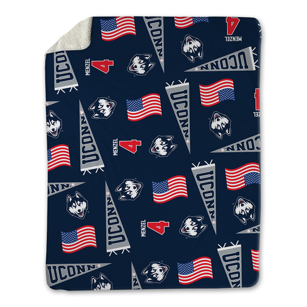 UConn - NCAA Baseball : Evan Menzel - USA Blanket-0