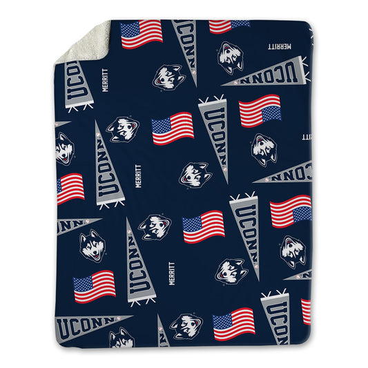 UConn - NCAA Baseball : Adam Merritt - USA Blanket-0