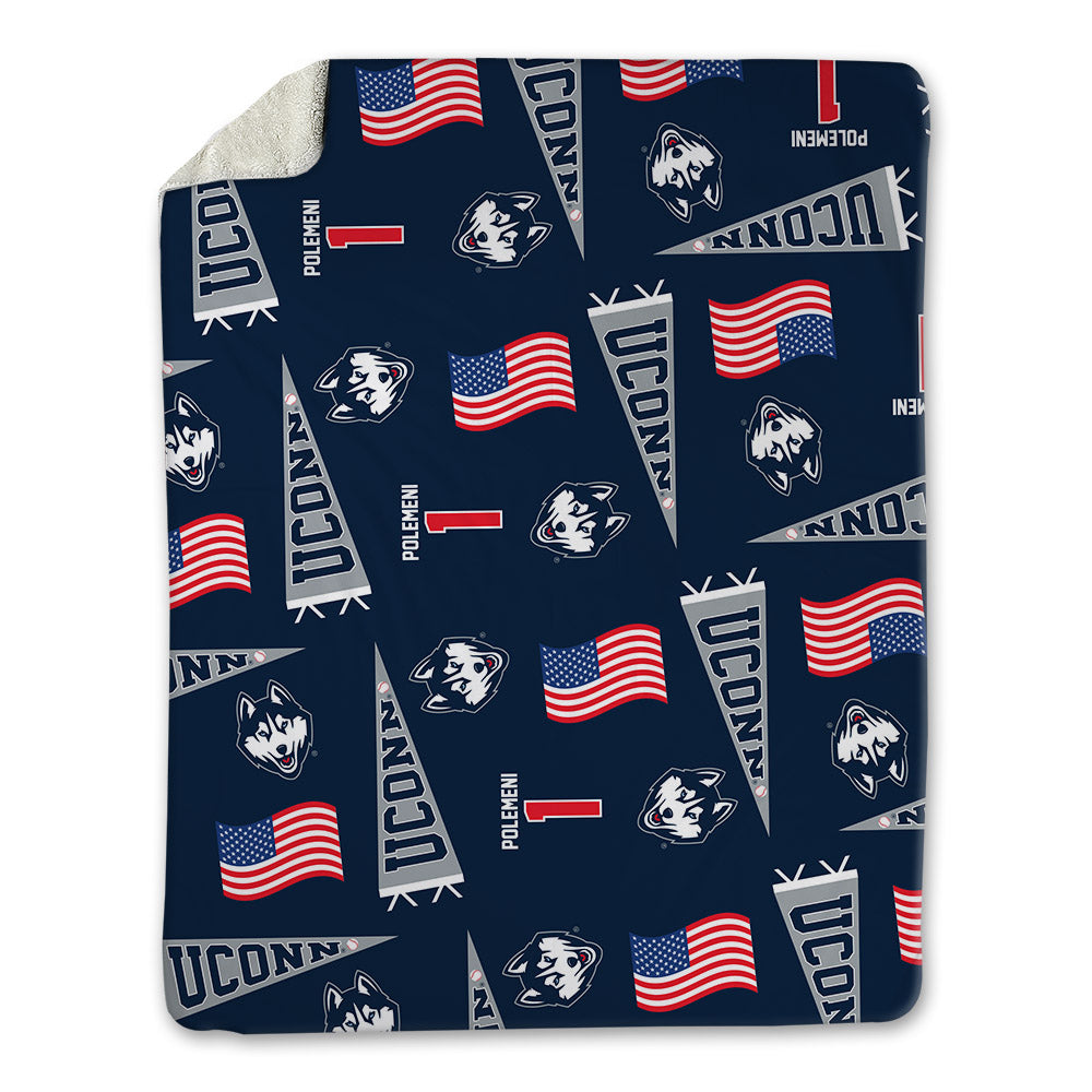 UConn - NCAA Baseball : Christopher Polemeni - USA Blanket-0