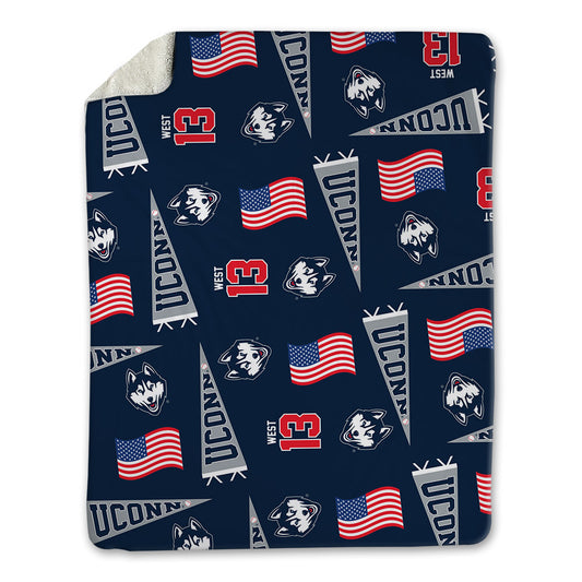 UConn - NCAA Baseball : Charlie West - USA Blanket-0