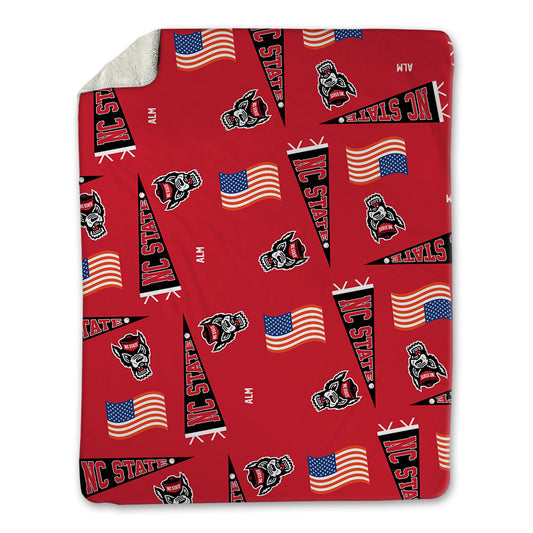 NC State - NCAA Baseball : Gunnar Alm - USA Blanket-0
