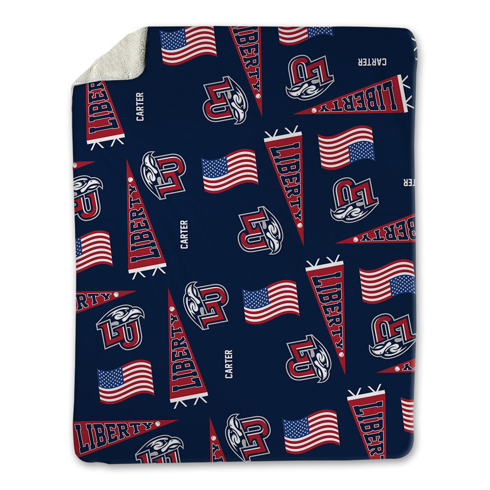 Liberty - NCAA Baseball : Jaedan Carter - USA Blanket-0
