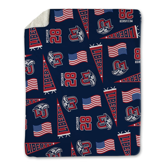 Liberty - NCAA Baseball : Joshua Mccusker - USA Blanket-0
