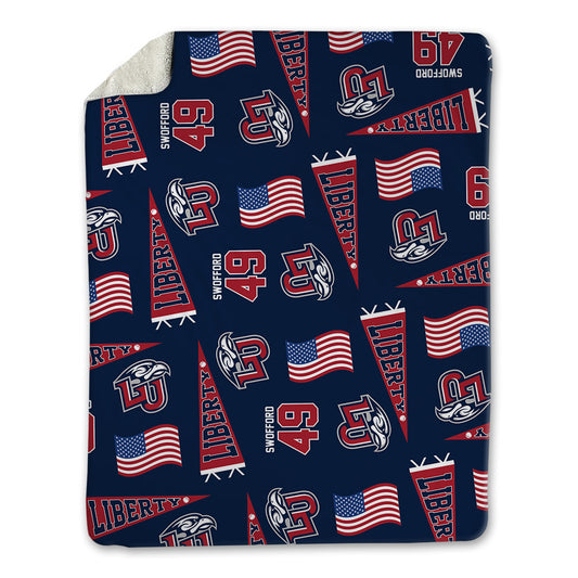 Liberty - NCAA Baseball : Easton Swofford - USA Blanket-0
