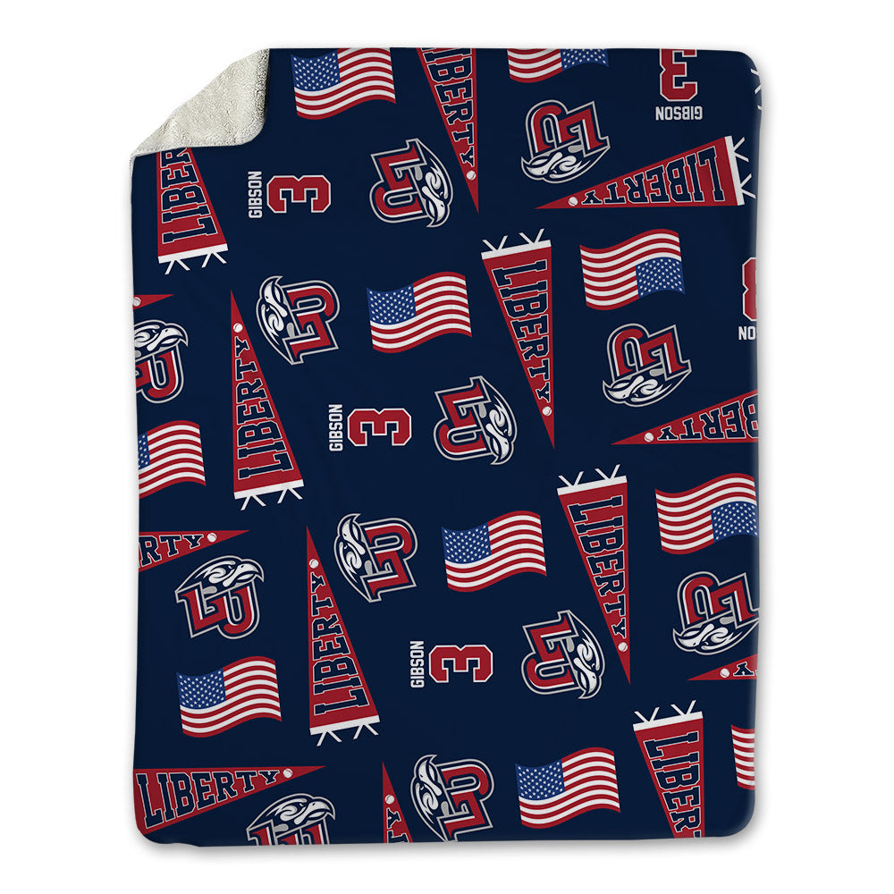 Liberty - NCAA Baseball : Riley Gibson - USA Blanket-0