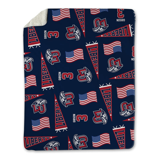 Liberty - NCAA Baseball : Riley Gibson - USA Blanket-0