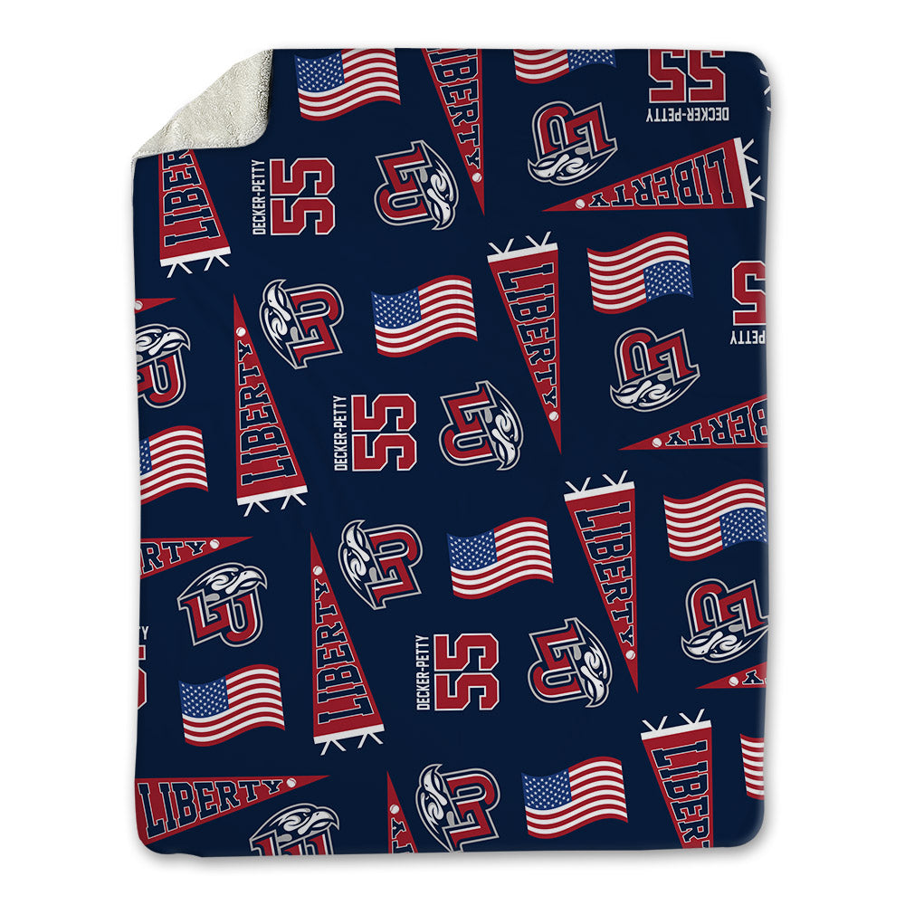 Liberty - NCAA Baseball : Aydan Decker-Petty - USA Blanket-0