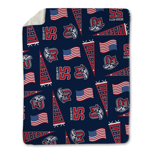 Liberty - NCAA Baseball : Aydan Decker-Petty - USA Blanket-0