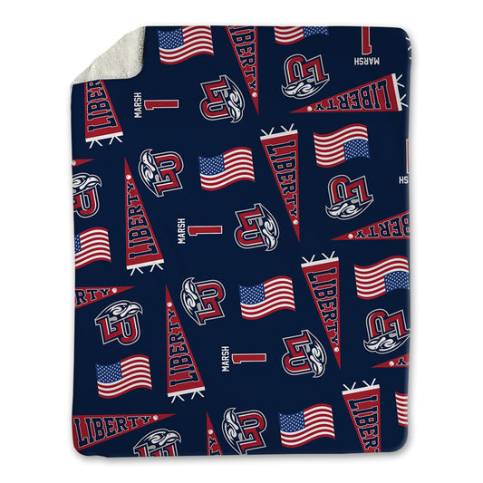 Liberty - NCAA Baseball : Tanner Marsh - USA Blanket-0