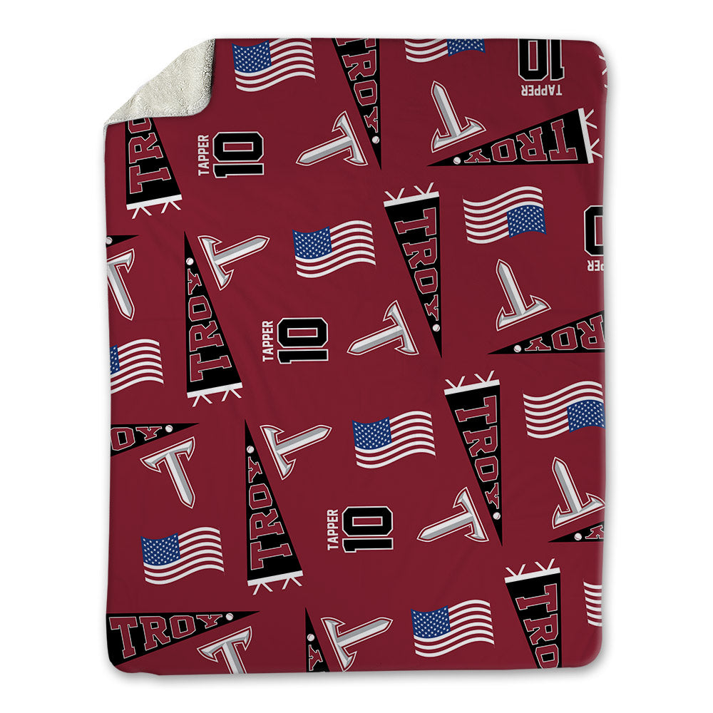 Troy - NCAA Baseball : Brock Tapper - USA Blanket-0