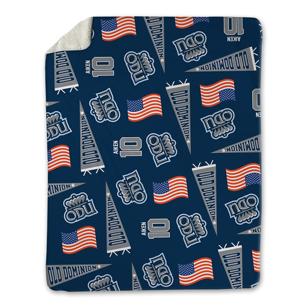 Old Dominion - NCAA Baseball : Travis Aiken - USA Blanket-0
