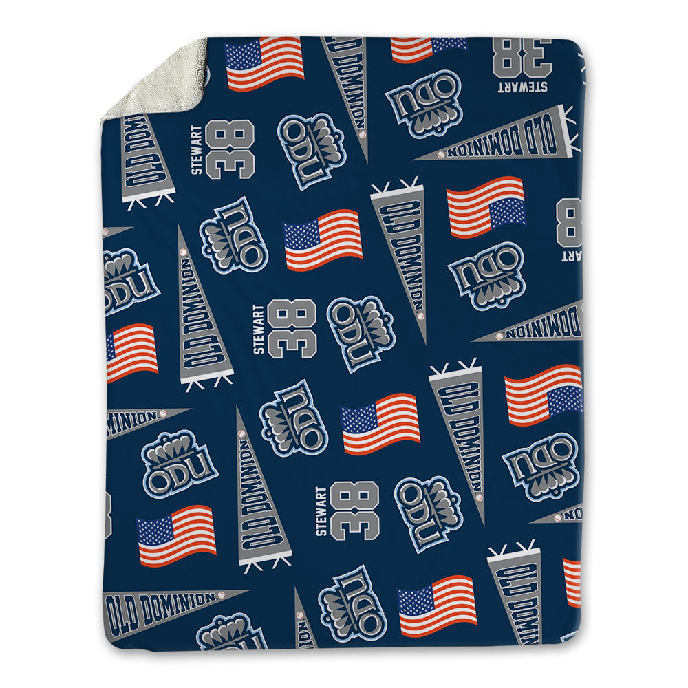 Old Dominion - NCAA Baseball : Liam Stewart - USA Blanket-0
