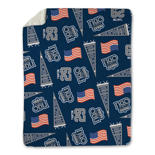 Old Dominion - NCAA Baseball : Benjamin Tanton - USA Blanket-0
