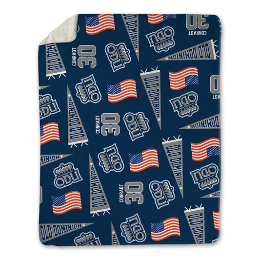 Old Dominion - NCAA Baseball : Sawyer Conradt - USA Blanket-0