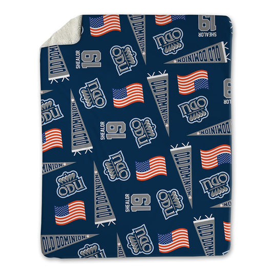 Old Dominion - NCAA Baseball : Bennett Shealor - USA Blanket-0