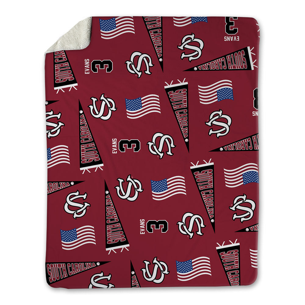 South Carolina - NCAA Baseball : Patrick Evans - USA Blanket-0