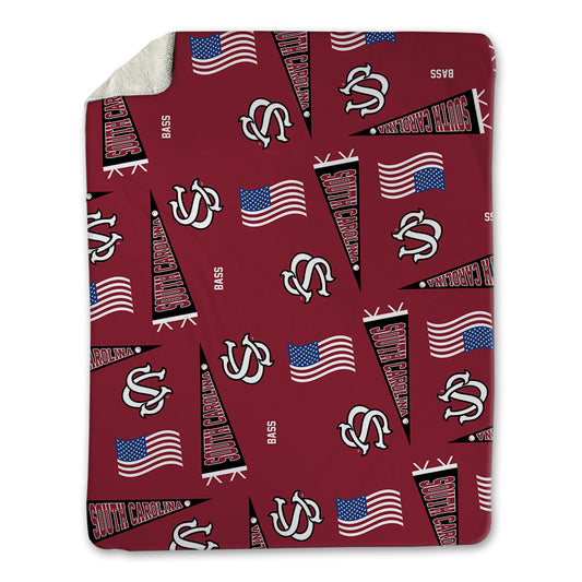 South Carolina - NCAA Baseball : Ethan Bass - USA Blanket-0