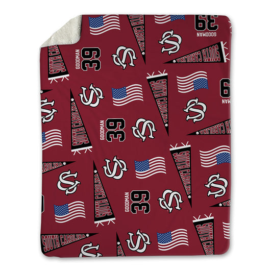 South Carolina - NCAA Baseball : Riley Goodman - USA Blanket-0