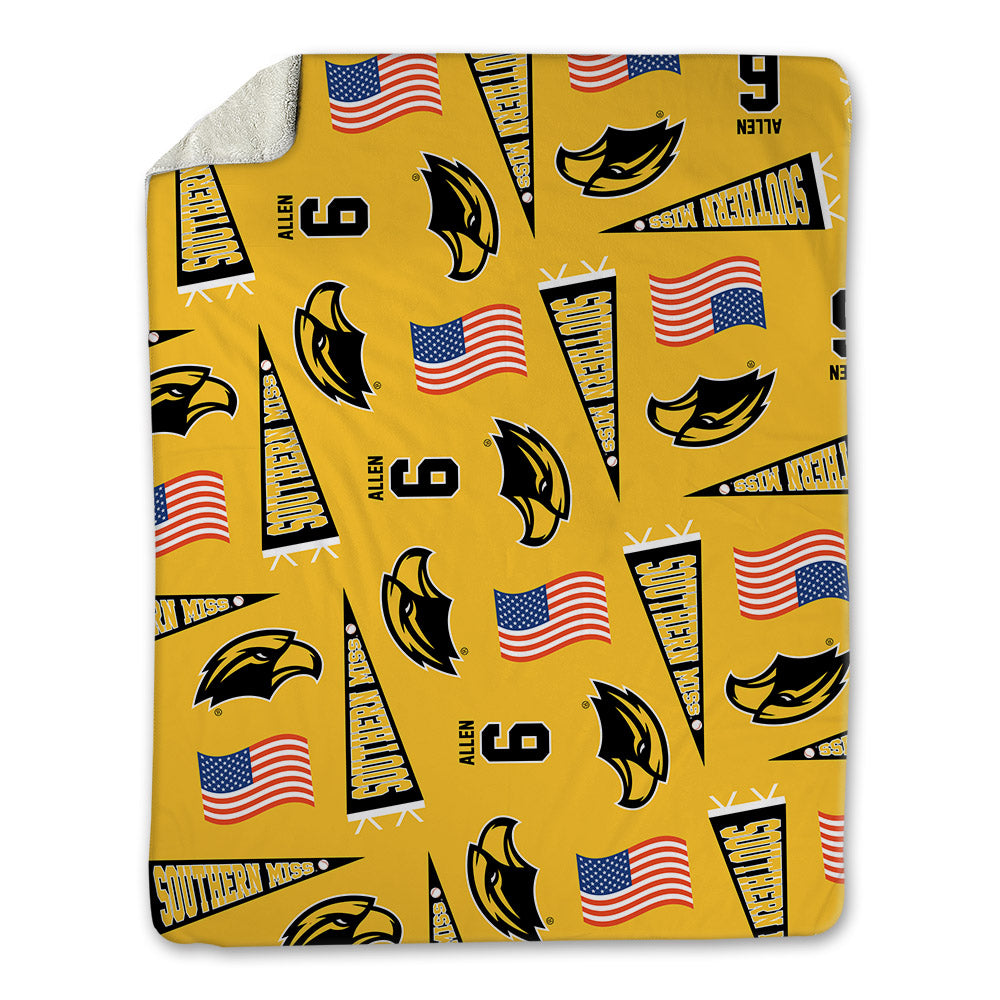 Southern Miss - NCAA Baseball : Colby Allen - USA Blanket-0