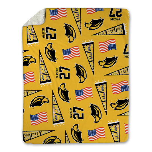 Southern Miss - NCAA Baseball : Micah Wascom - USA Blanket-0