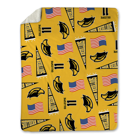 Southern Miss - NCAA Baseball : Davis Gillespie - USA Blanket-0