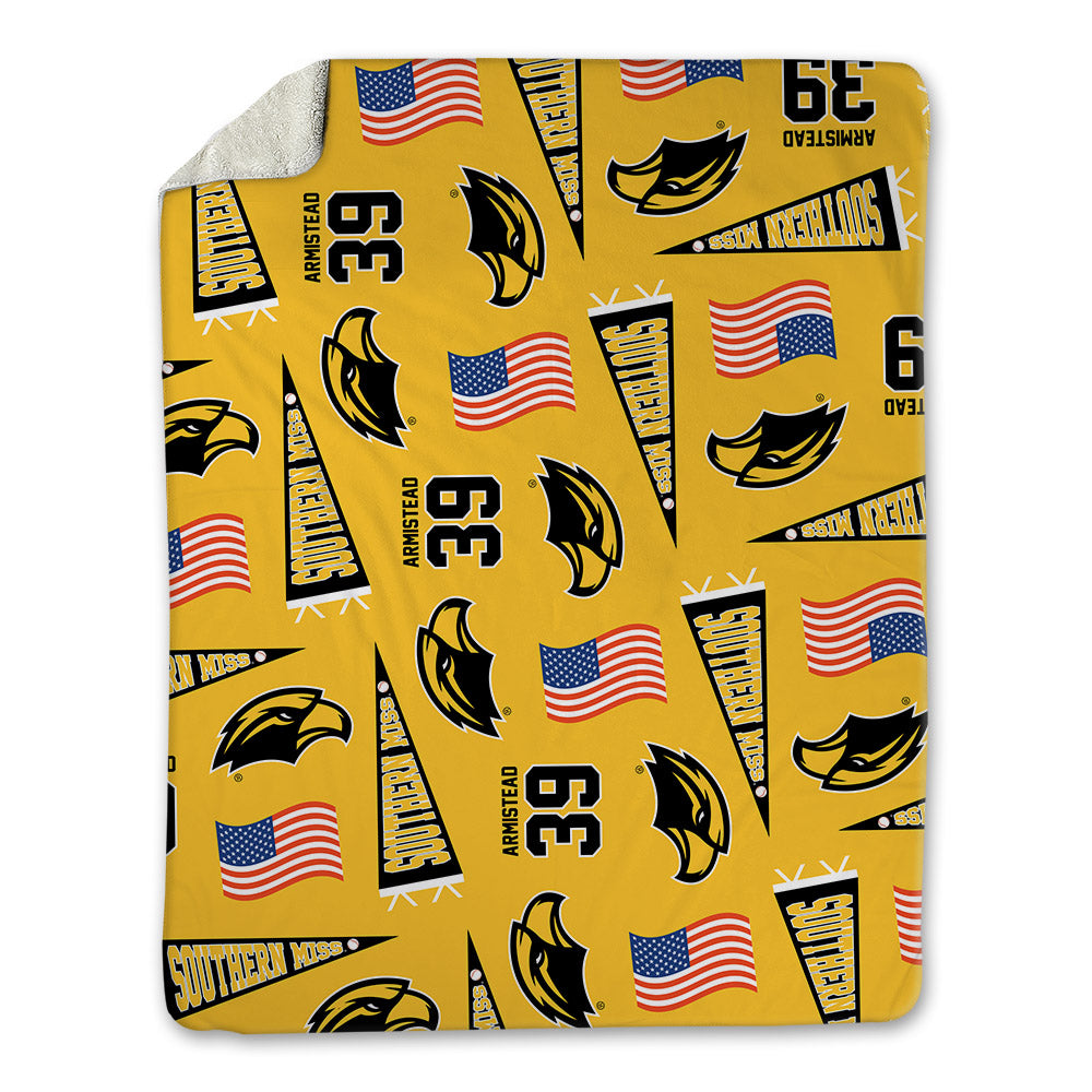 Southern Miss - NCAA Baseball : James Armistead - USA Blanket-0